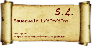 Sauerwein Lóránt névjegykártya