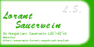 lorant sauerwein business card